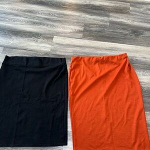 6 Women’s Elegant Elastic Waist Stretch Skirts Midi Long lot of 6 2x xxl